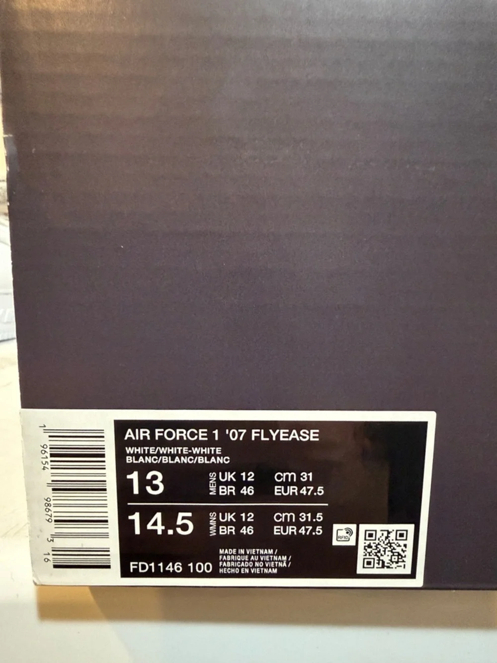 Nike White Air Force 1 07 (Flyease) Brand new no box!! FD1146-100 - Picture 6 of 7